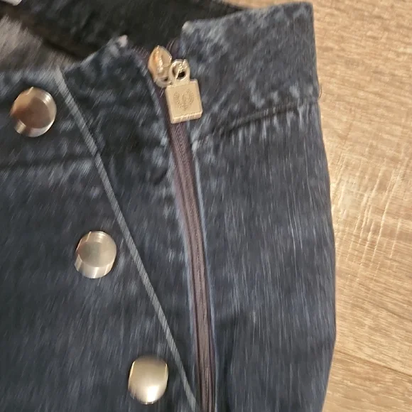 Calvin Klein Dark Denim Straight Leg Jeans - Picture 6 of 10